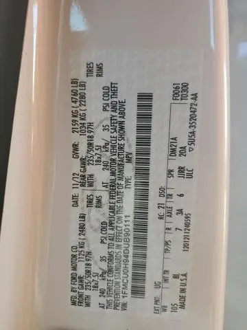 2013 FORD ESCAPE SEL  