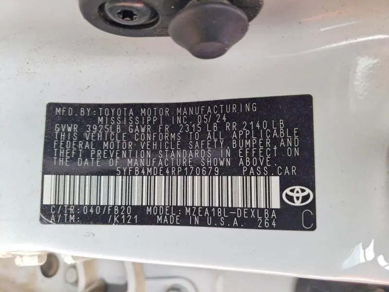 2024 TOYOTA COROLLA LE  
