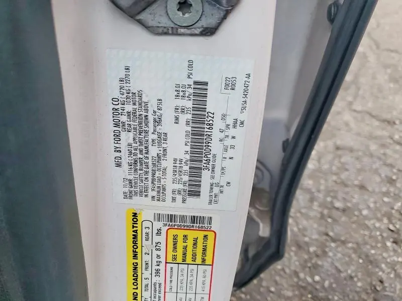 2013 FORD FUSION TITANIUM  