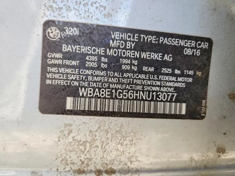 2017 BMW 320 I  