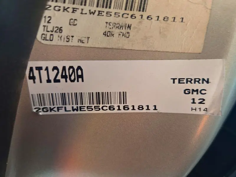 2012 GMC TERRAIN SLT  
