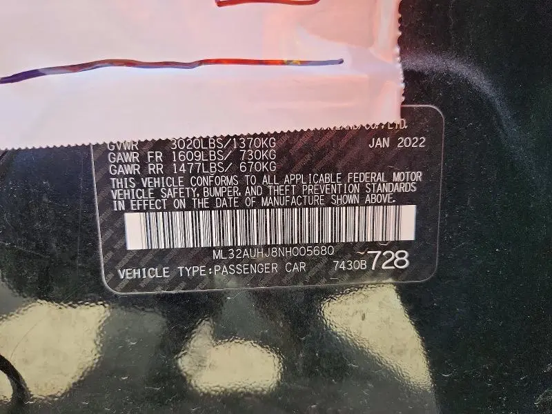 2022 MITSUBISHI MIRAGE ES  