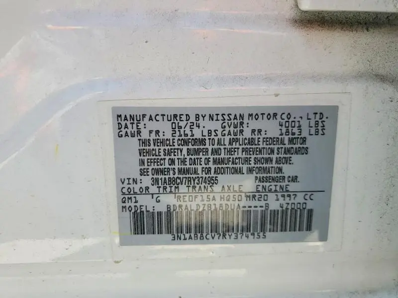 2024 NISSAN SENTRA SV  