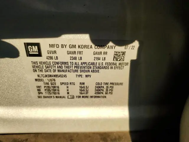 2022 CHEVROLET TRAX LS  