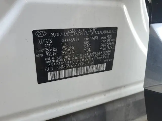 2019 HYUNDAI SANTA FE LIMITED  