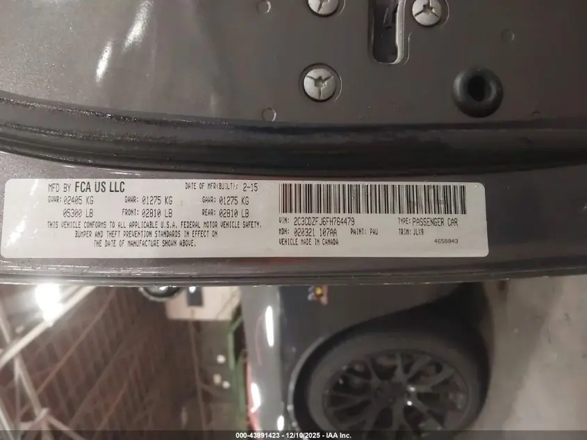 2015 DODGE CHALLENGER R/T SCAT PACK