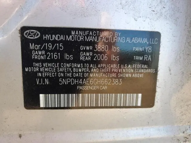 2016 HYUNDAI ELANTRA SE