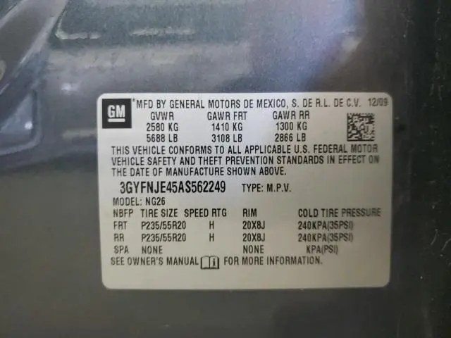2010 CADILLAC SRX PERFORMANCE COLLECTION  