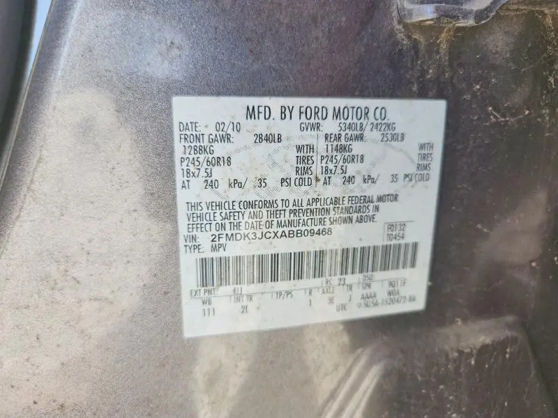 2010 FORD EDGE SEL  