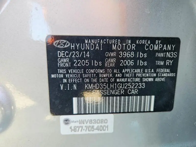 2016 HYUNDAI ELANTRA GT BASE  
