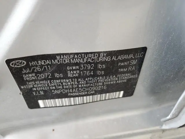 2012 HYUNDAI ELANTRA GLS  