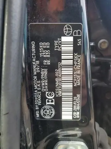 2018 TOYOTA YARIS L  
