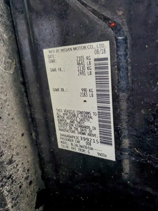 2018 NISSAN MAXIMA 3.5 SV  