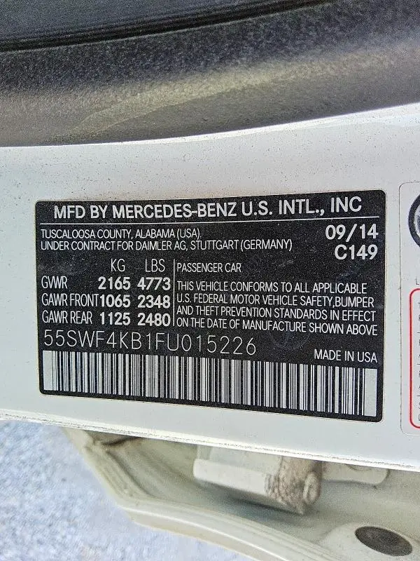 2015 MERCEDES-BENZ C 300 4MATIC  