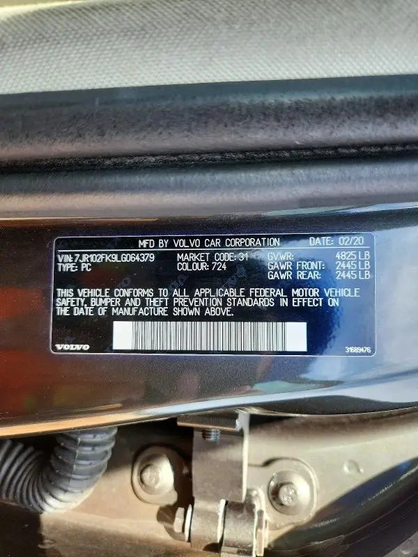 2020 VOLVO S60 T5 MOMENTUM  