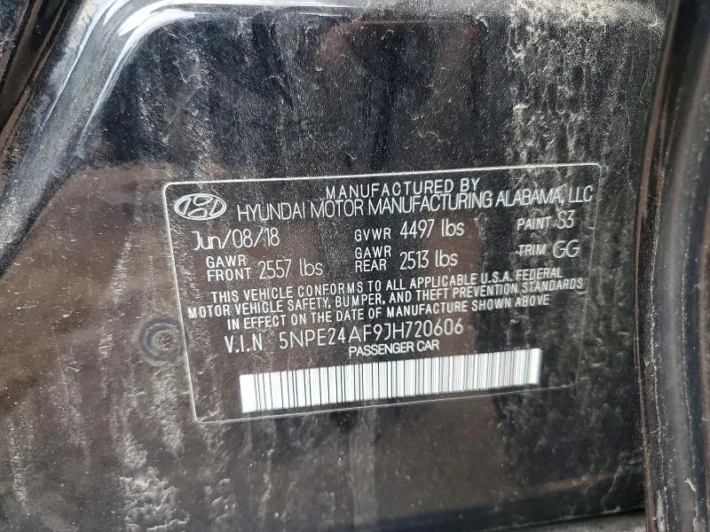 2018 HYUNDAI SONATA SE  