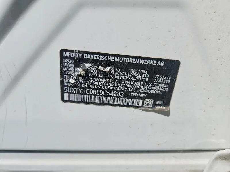 2020 BMW X3 SDRIVE30I  