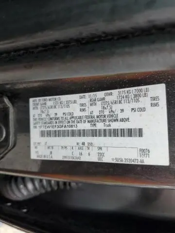 2016 FORD F150 SUPERCREW  