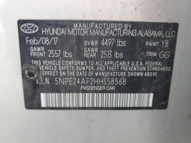 2017 HYUNDAI SONATA SE  