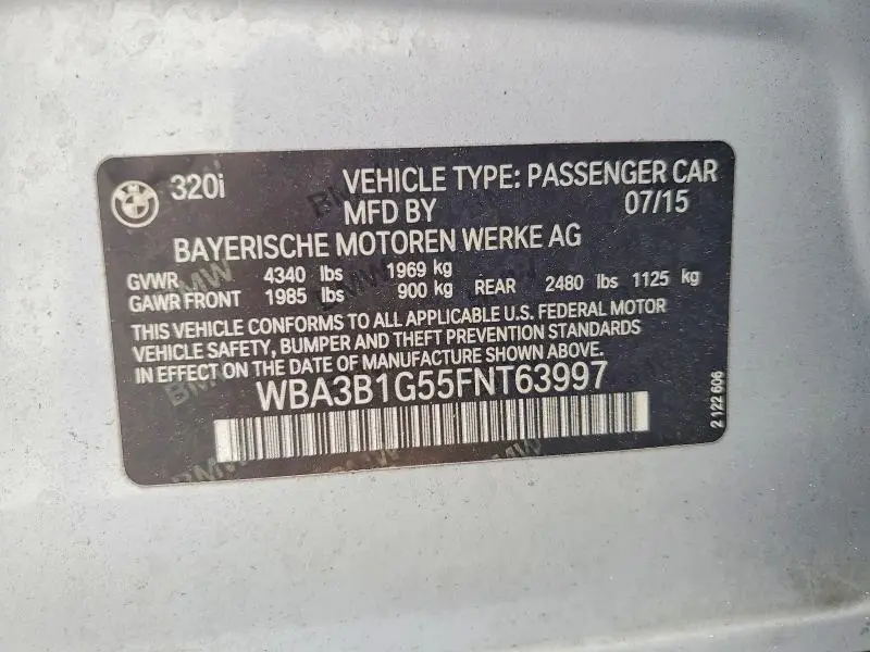2015 BMW 320 I  