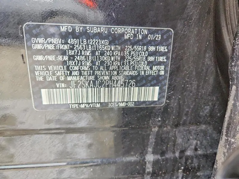 2023 SUBARU FORESTER SPORT  