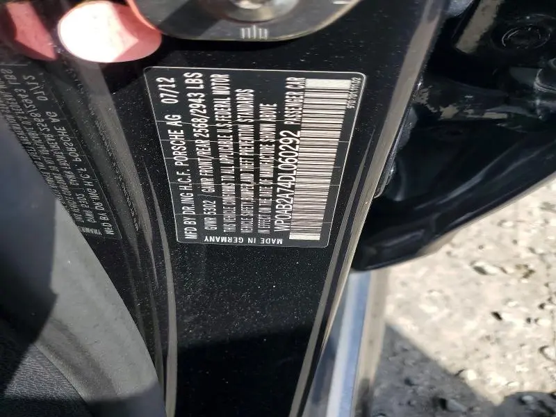 2013 PORSCHE PANAMERA S  