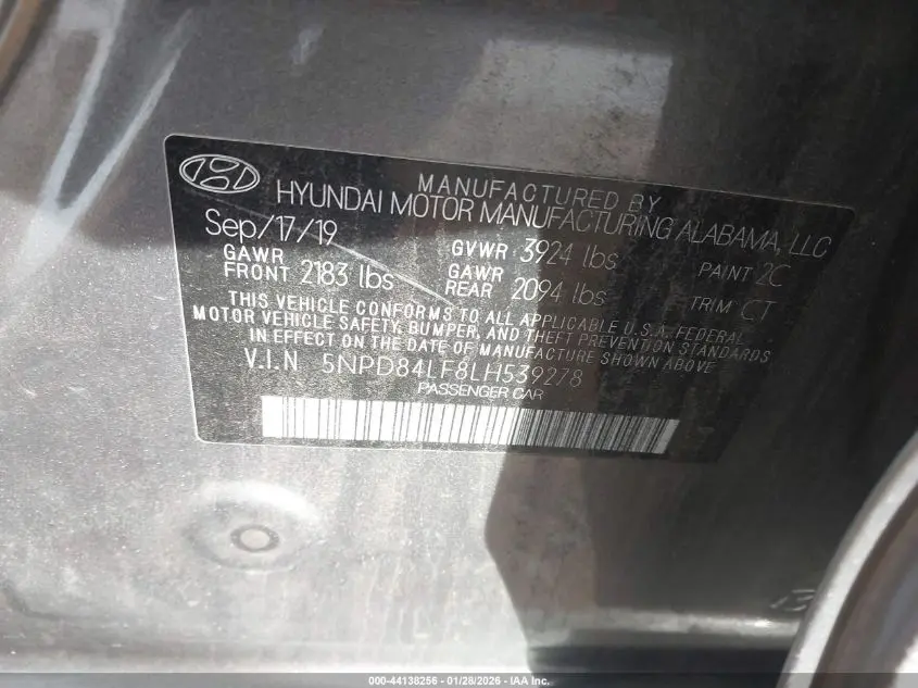 2020 HYUNDAI ELANTRA SEL