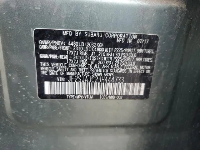 2018 SUBARU FORESTER 2.5I LIMITED  