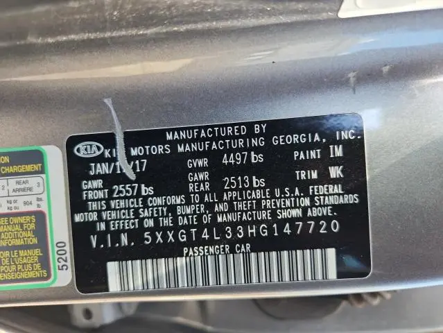 2017 KIA OPTIMA LX  