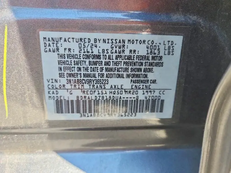 2024 NISSAN SENTRA SV  