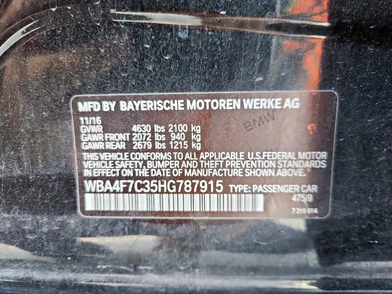 2017 BMW 430I GRAN COUPE  