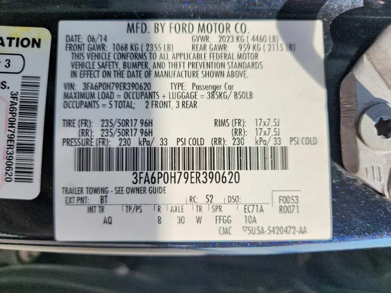 2014 FORD FUSION SE  