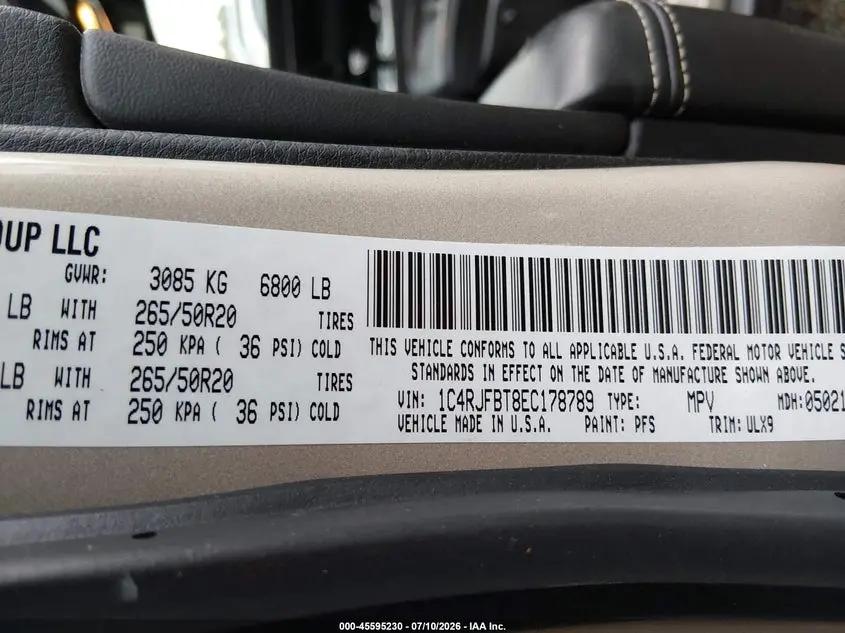 2014 JEEP GRAND CHEROKEE LIMITED