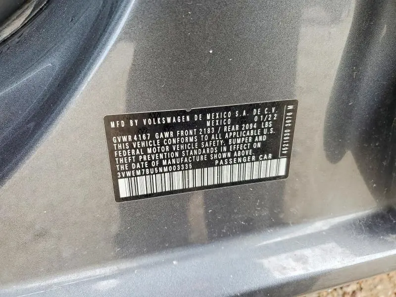 2022 VOLKSWAGEN JETTA   