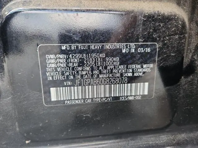 2016 SUBARU IMPREZA PREMIUM  