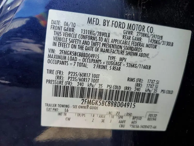 2011 FORD FLEX SE  
