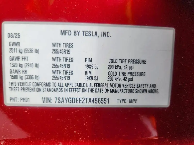 2026 TESLA MODEL Y   