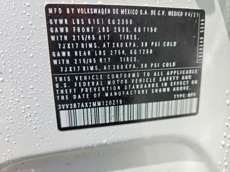 2021 VOLKSWAGEN TIGUAN SE  