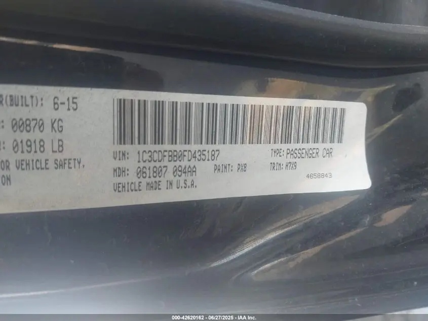 2015 DODGE DART SXT
