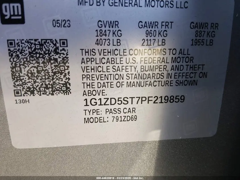 2023 CHEVROLET MALIBU FWD 1LT