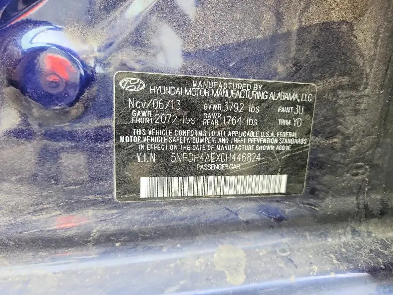 2013 HYUNDAI ELANTRA LIMITED  