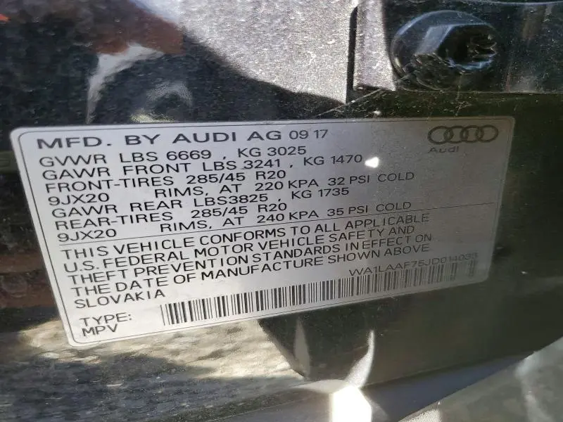 2018 AUDI Q7 PREMIUM PLUS  
