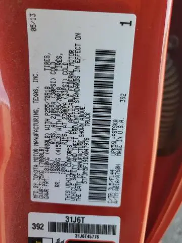 2013 TOYOTA TUNDRA CREWMAX SR5  