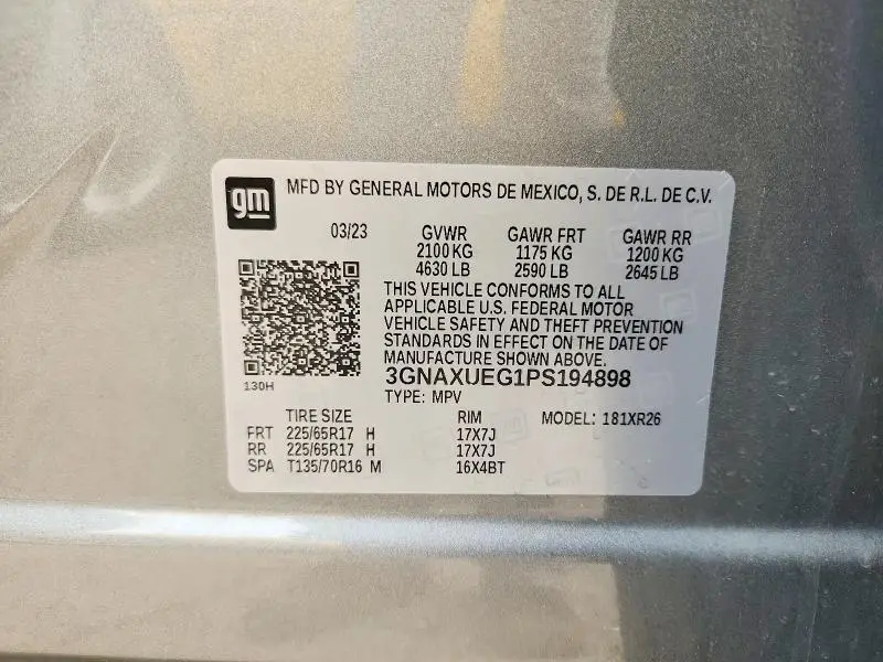 2023 CHEVROLET EQUINOX LT  