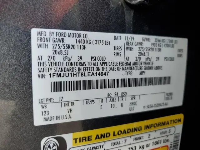 2020 FORD EXPEDITION XLT  