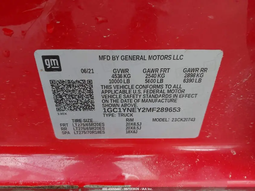 2021 CHEVROLET SILVERADO 2500HD 4WD  STANDARD BED LT