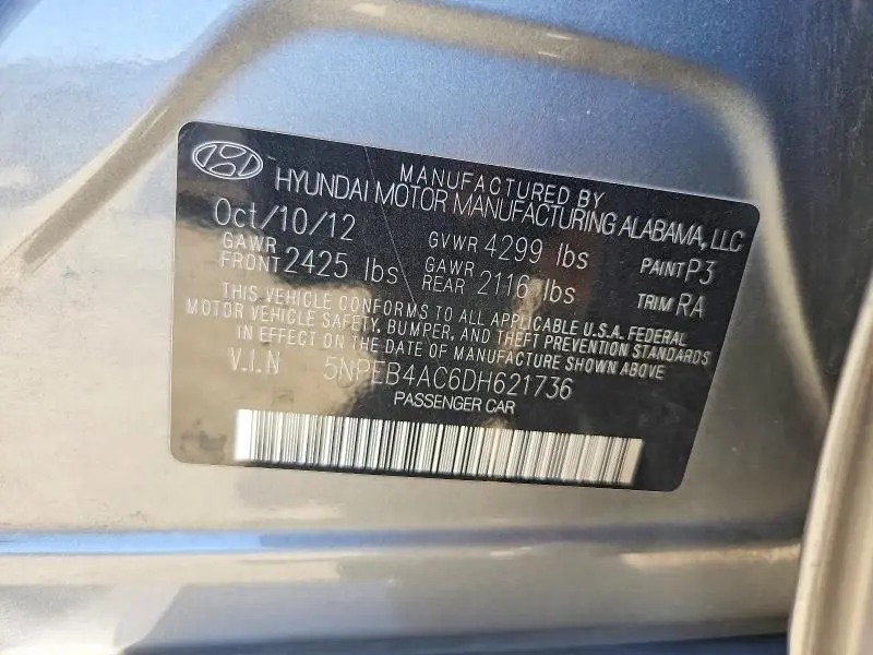 2013 HYUNDAI SONATA GLS  