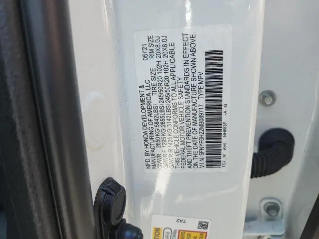 2021 HONDA PILOT SE  