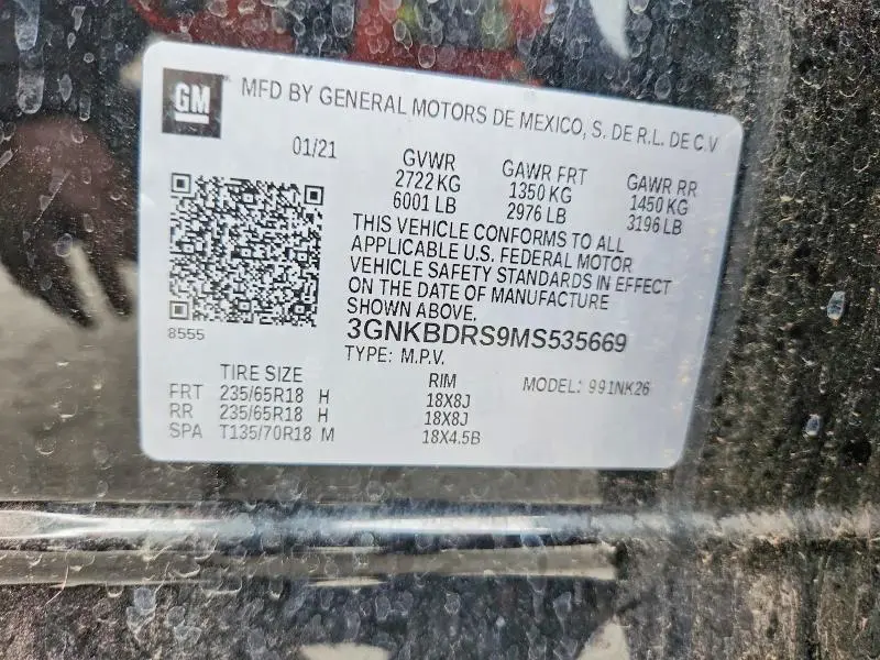 2021 CHEVROLET BLAZER 3LT  