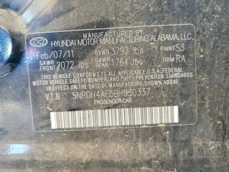 2011 HYUNDAI ELANTRA GLS  